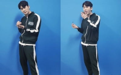 영탁, '오징어 게임' 출전? 트레이닝복 입고 달고나 '할짝' [TEN★]
