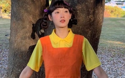 '오징어 게임' 이유미, 술래인형 된 240번 "해피 핼로윈" [TEN★]