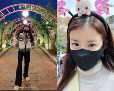 이시영, 놀이공원 200% 즐기는 '어른이'…놀기로 작정한 패션  [TEN★]