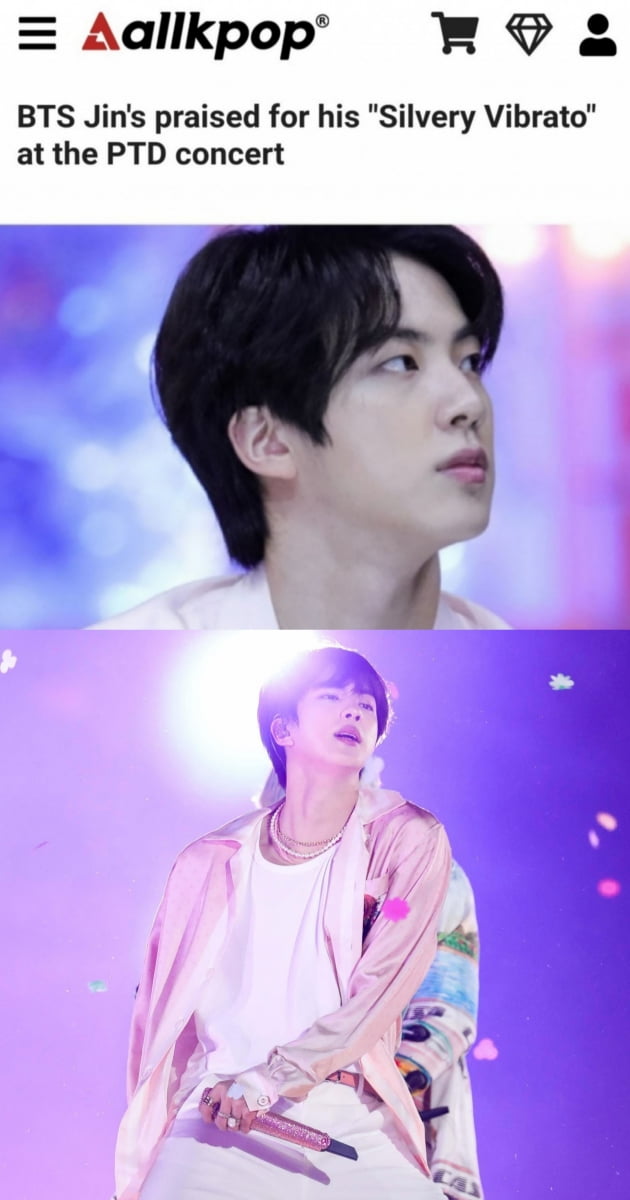 방탄소년단 진, 천상의 라이브…해외 매체 多 극찬 릴레이