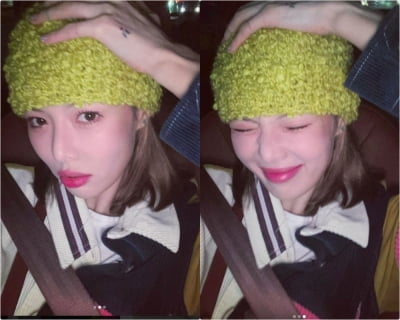 '던♥' 현아, '황금손' 母 선물에 감동…"모자 예쁘다"  [TEN★]