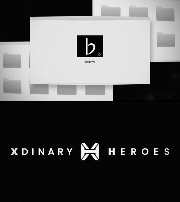 JYP 신인 그룹 Xdinary Heroes 로고 필름 영상 화면