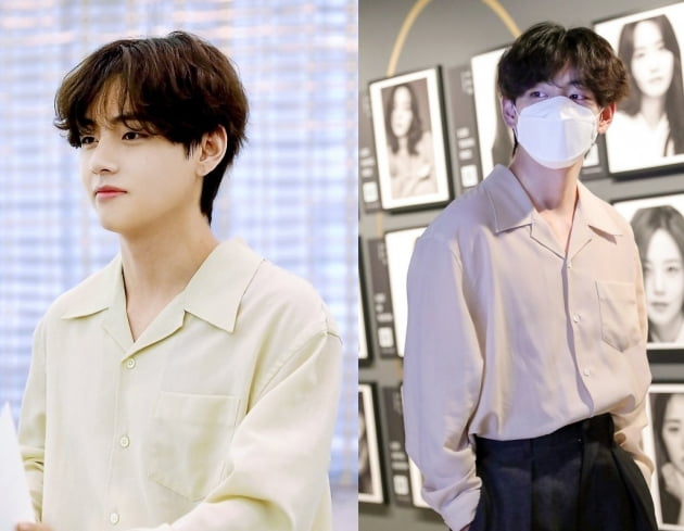 방탄소년단 뷔, 미국서도 빛나는 비주얼…영화 속 한 장면인 듯
