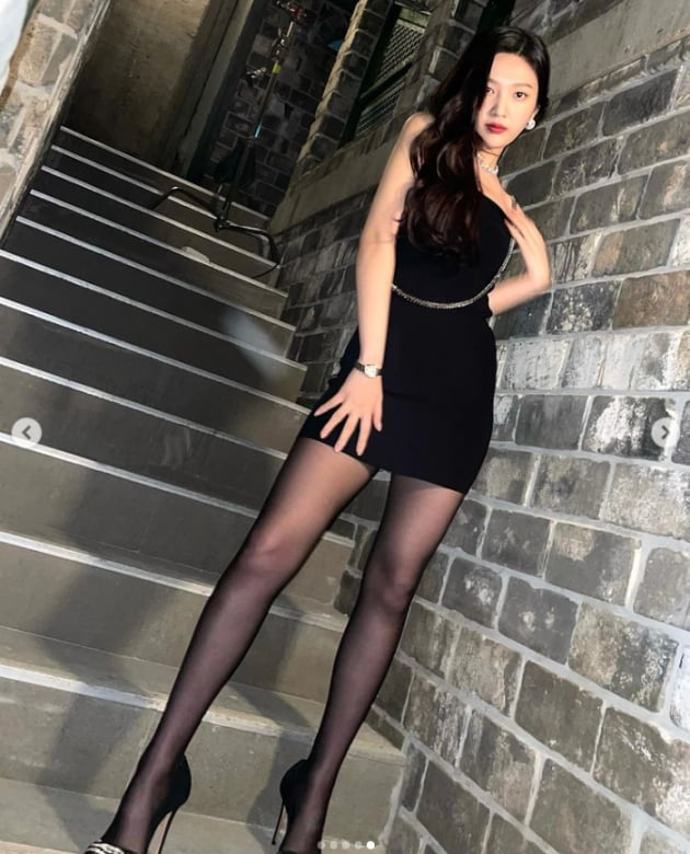 '크러쉬♥' 조이, 초미니로 품격있는 섹시미...인형이랑 붕어빵[TEN★]