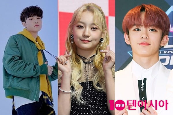트레저 도영, 프로미스나인 백지헌, 베리베리 강민(왼쪽부터) /사진=YG엔터테인먼트, 텐아시아 DB