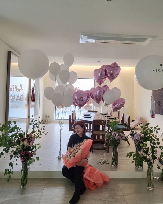 '안성현♥' 성유리, 뱃속 쌍둥이 딸 위한 서프라이즈 파티에 "고마워요" [TEN★]