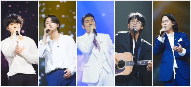 '국민가수' 2차 TOP5/ 사진=TV조선 제공