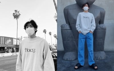 방탄소년단 뷔, LA에서 보낸 안부 "오랜만이에요"