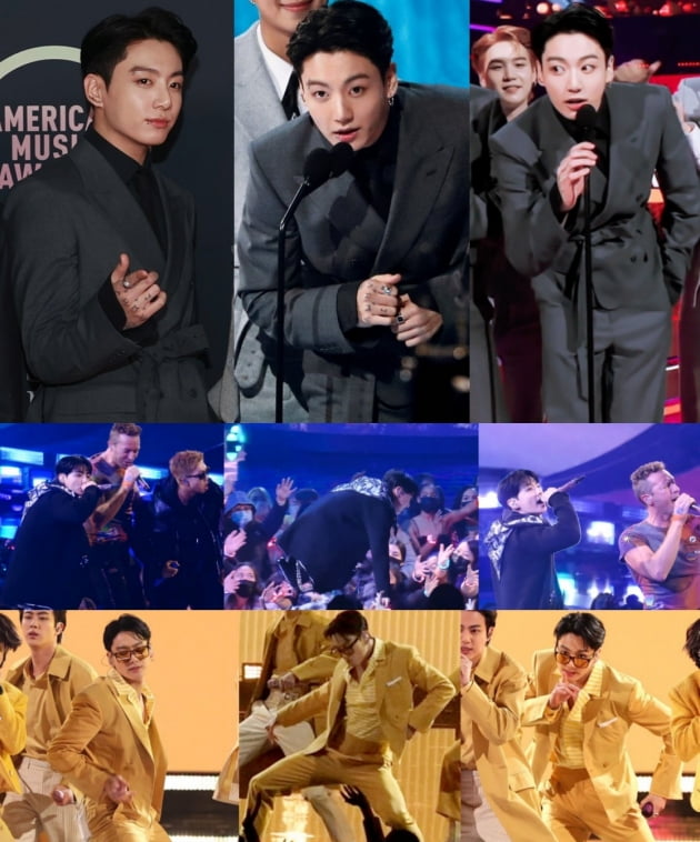 방탄소년단 정국 美AMA서 폭발적 관심+강력 존재감...전세계+미국 실트 1위 '73개국 재패'