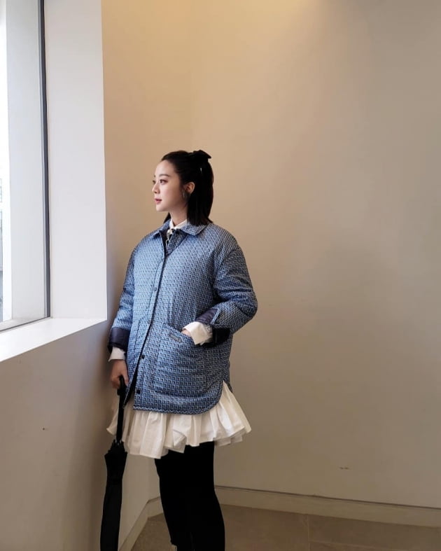 '신민철♥' 우혜림, 리본핀이 어울리는 30세 예비맘…D라인은 패딩 안에 [TEN★]