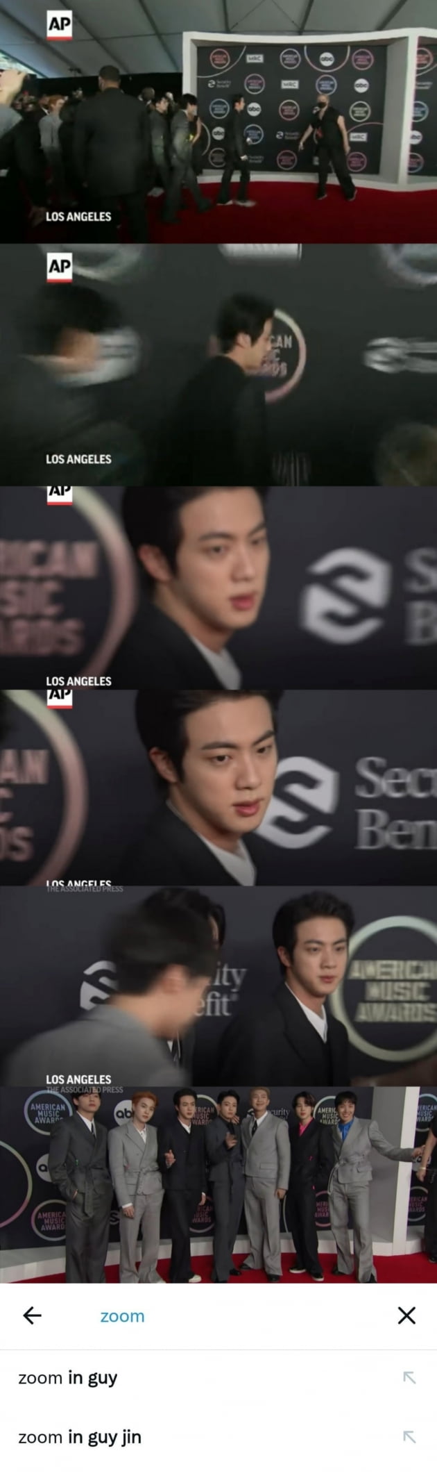 방탄소년단 진, 시상식마다 미모로 '줌인남'…글로벌 홀린 압도적 비주얼