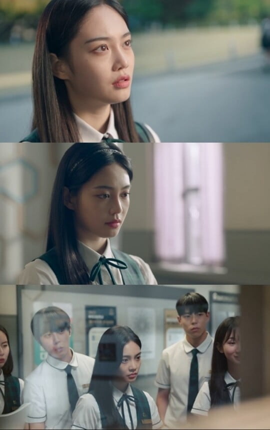 '멜랑꼴리아' 우다비, 전교 1등 '넘사벽' 엄친딸 변신…강렬한 존재감으로 눈도장