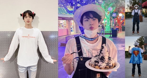 방탄소년단 진, 기자회견 줌인남'.. 빌보드, 콘서트 최고순간으로 꼽은 '양갈래 머리'