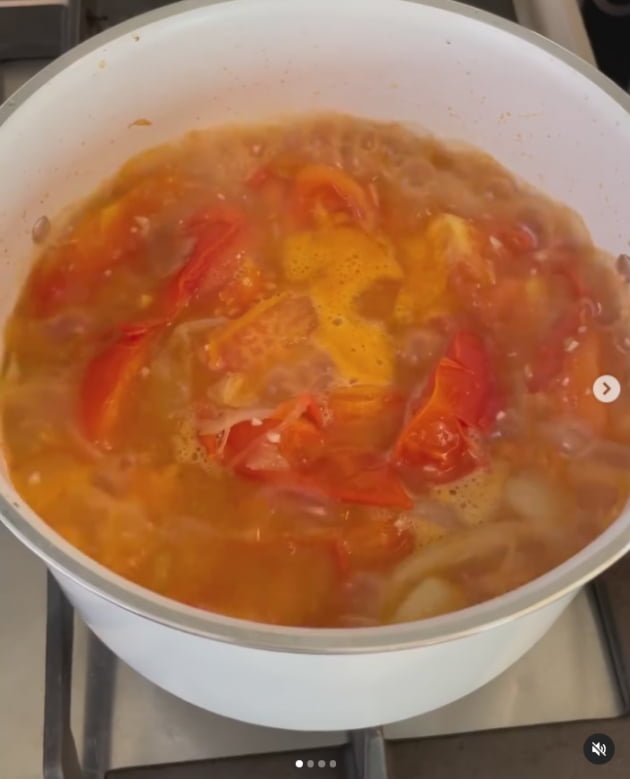 손담비, 남친 이규혁을 위한 토마토 스프?...두 그릇이 나란히[TEN★]