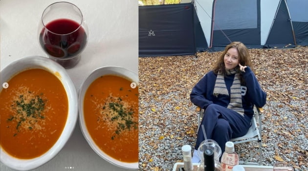 손담비, 남친 이규혁을 위한 토마토 스프?...두 그릇이 나란히[TEN★]