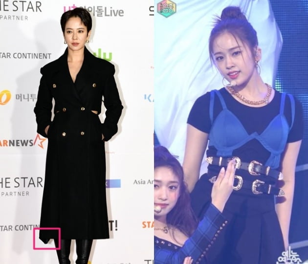 속옷에 뜯어진 옷, 美 깎아내린 아이브·송지효 스타일링…코디가 안티?[TEN스타필드]