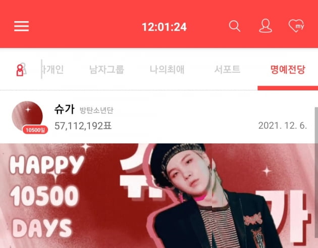 방탄소년단(BTS) 슈가, 탄생 10500일 맞아 기부요정 등극