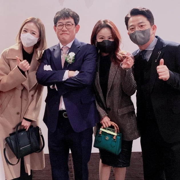 가수 신지(왼쪽부터), 개그맨 이경규, 김지민, 김준호/ 사진=인스타그램 캡처