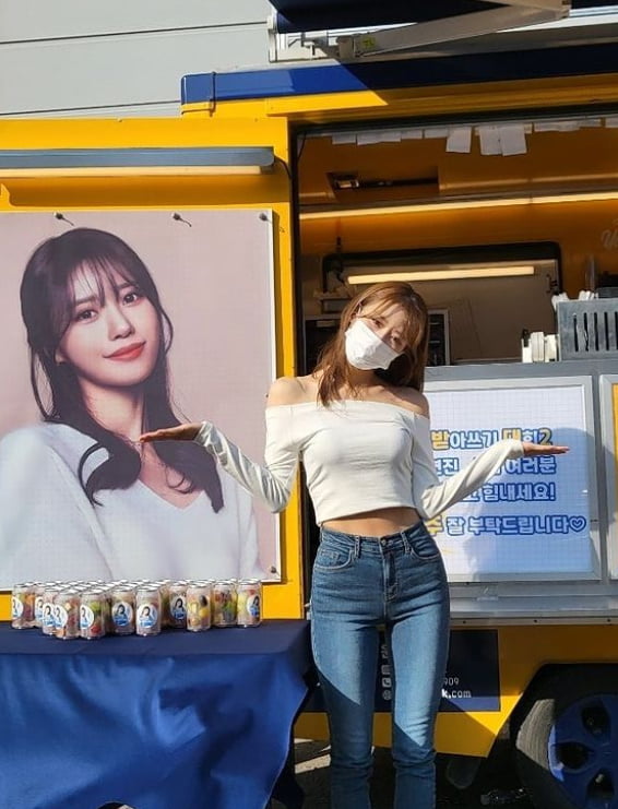 이미주, 하트 발사…이 사진을 라도도 좋아합니다 [TEN★]
