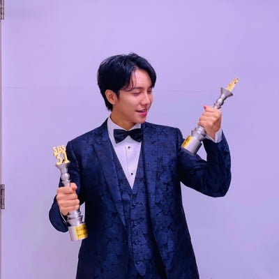 '이다인♥' 이승기, '2021 SBS 연예대상' 3관왕에 취했네 "진심 감사"[TEN★]