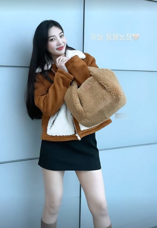 '크러쉬♥' 조이, 겨울에도 포기 못하는 초미니...물오른 미모[TEN★]