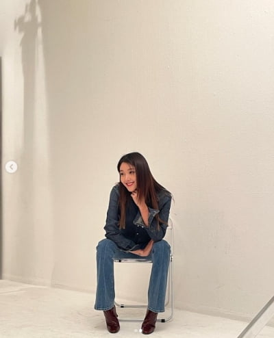'-23kg 유지' 김빈우, 청청패션도 완벽하게 소화...즐거움만 생각하기[TEN★]