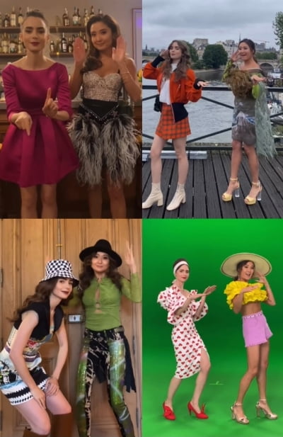 지코 '아무노래', '에밀리, 파리에 가다'의 릴리 콜린스도 췄다