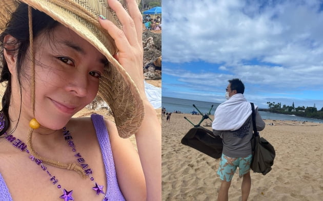 이혜영, ♥자산가 남편과 50번째 생일…한겨울에 수영복 입고 하와이 휴양 [TEN★]