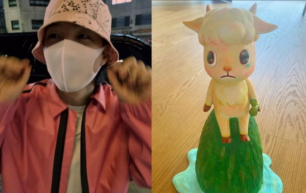 그룹 빅뱅의 태양(왼쪽)이 공개한 크리스마스 근황/ 사진=인스타그램