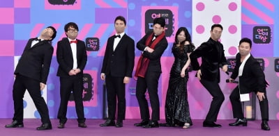 [TEN 포토] 홍연호-짐원훈-박진호-황정혜-김원효-이승윤 '멋진 포즈로 인사'(2021 KBS 연예대상)