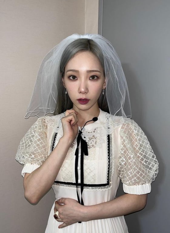 태연, 면사포 썼다…결혼 앞둔 유령신부? [TEN★]