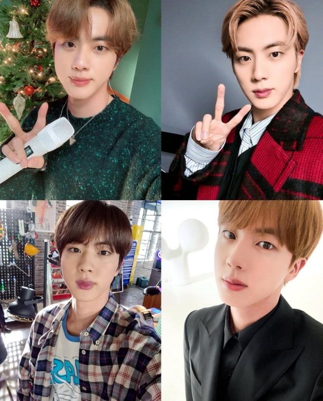 방탄소년단 진, 크리스마스 맞아 셀카 대방출