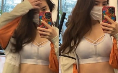 설하윤, 복근이 보일락 말락…'관리' 멈추지 않아 [TEN★]