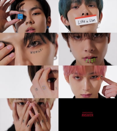 엔하이픈, 얼굴에 새긴 의문의 문구