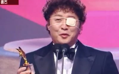 [2021 MBC 방송연예대상] 정준하 "눈병으로 안대 착용, 이 나이에 신인상이라니"
