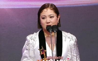 [TEN피플]위축된 박나래, 눈물 대신 진땀…2년 만 달라진 입지에 상 받고도 사과