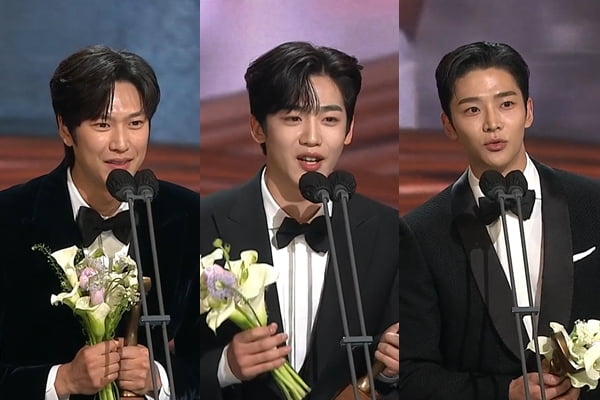 나인우, 김요한, 로운 /사진='2021 KBS 연기대상' 방송화면 캡처
