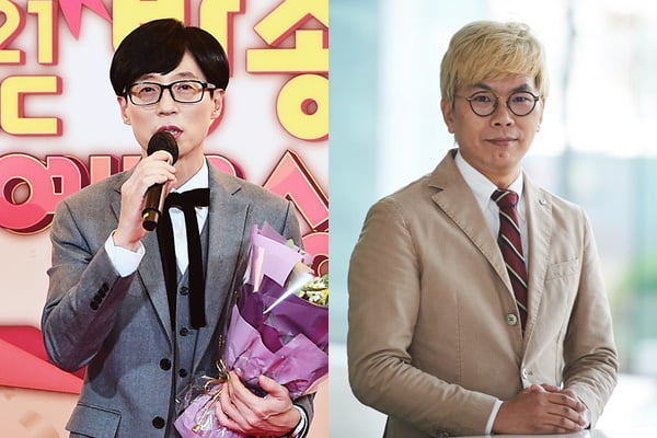 개그맨 유재석(왼쪽)과 김태호 PD/ 사진=인스타그램 캡처
