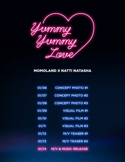 모모랜드, 신곡 'Yummy Yummy Love' 스케줄러 공개