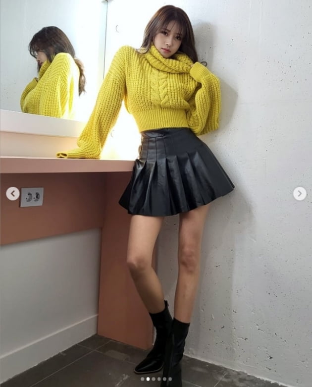 이미주, 화사함과 섹시의 공존...점점 말라가는 각선미[TEN★]