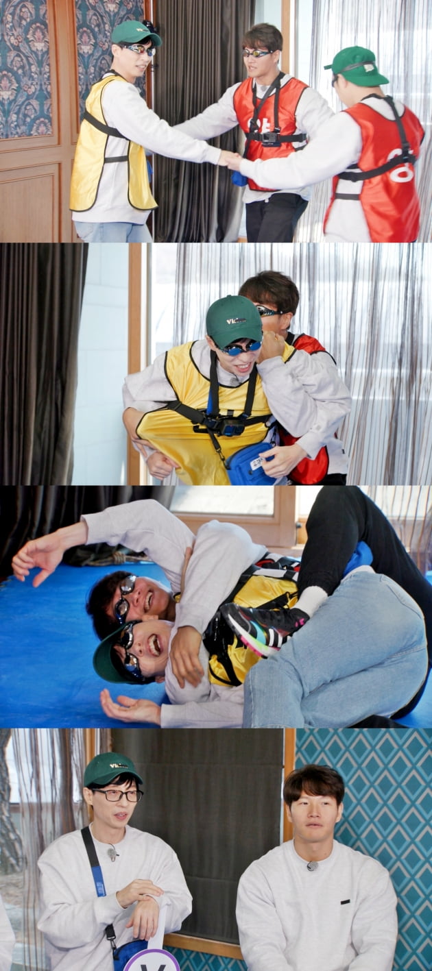 '런닝맨' 유재석vs김종국/ 사진=SBS 제공