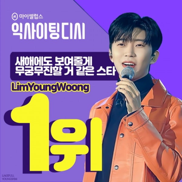 뛰어나고 눈부신 히어로...임영웅, '새해에도 보여줄게 무궁무진할 스타' 1위