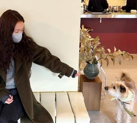 한지민, 40대가 이렇게 귀여워도 돼?…댕댕이랑 놀기 [TEN★]