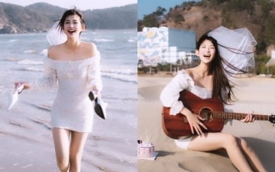 故 최진실 딸 최준희, 초미니 웨딩드레스 자태…젓가락 각선미 '눈길' [TEN★]