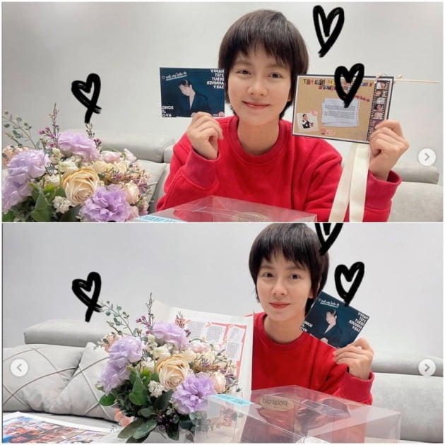 송지효, 수북이 자란 구레나룻…곧 숏컷 탈출하겠네 [TEN★]