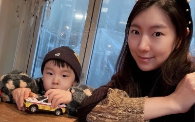 '둘째 임신' 서수연, "왜 싫다고 하는데" 뽀뽀에도 무심한 子 담호에 뾰로통 [TEN★]