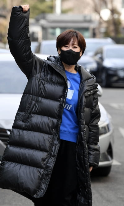 [TEN 포토] 박미선 '힘찬 파이팅!'