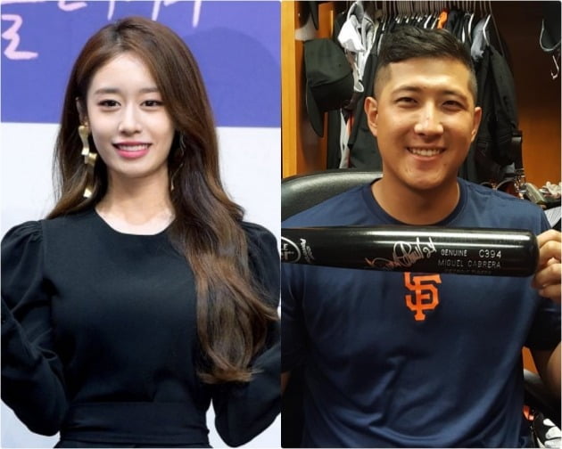 티아라 지연, 황재균./사진=탠아시아 DB, 인스타그램
