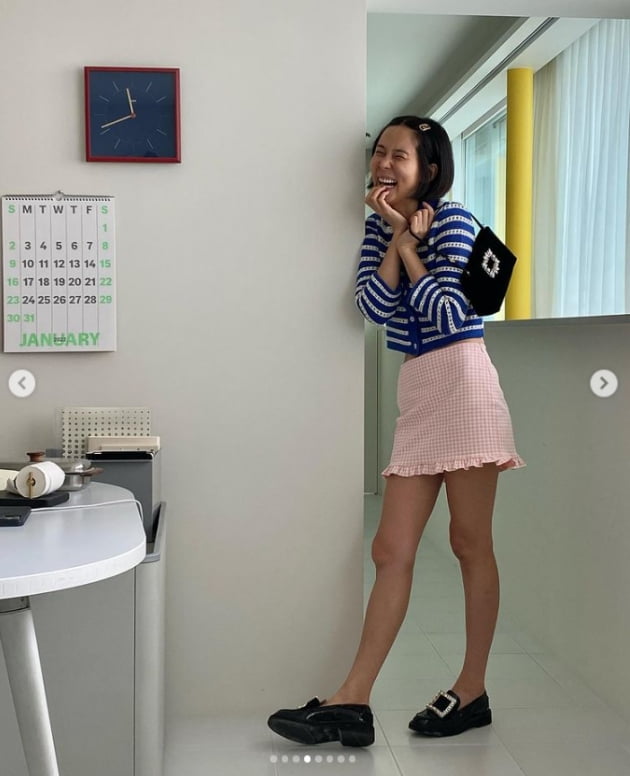 '마이큐♥' 김나영, 봄을 부르는 패션...귀여운 찐웃음[TEN★]