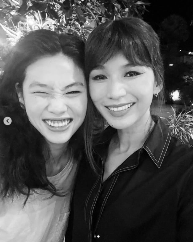 '이터널스' 젬마 찬, 정호연과 훈훈한 투 샷...월드스타 입증[TEN★]